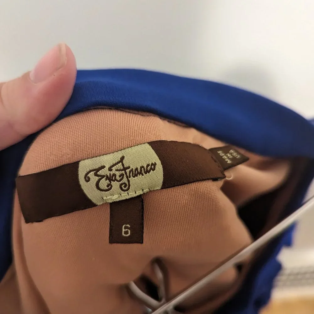 Anthropologie Eva Franco Blue "Albustru" Circle Skirt - Picture 15 of 16